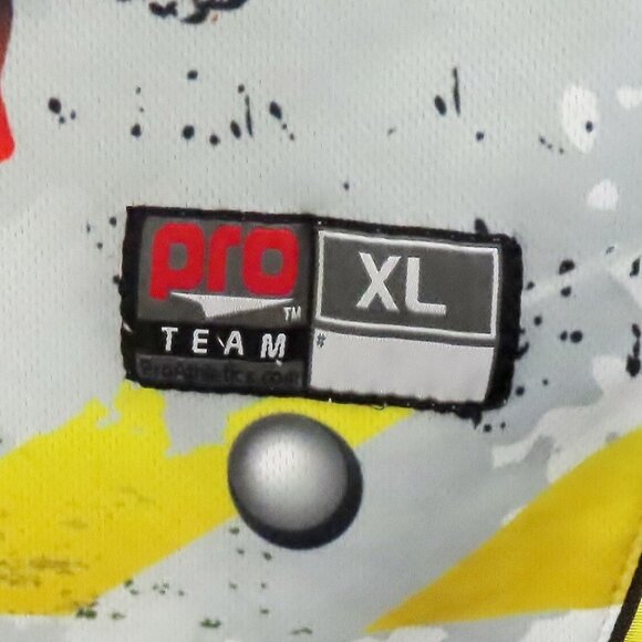 Reversible Lacrosse Pinnie Jersey ATOMIC LAX Radioactive Design Gray/Yellow XL - Picture 7 of 14